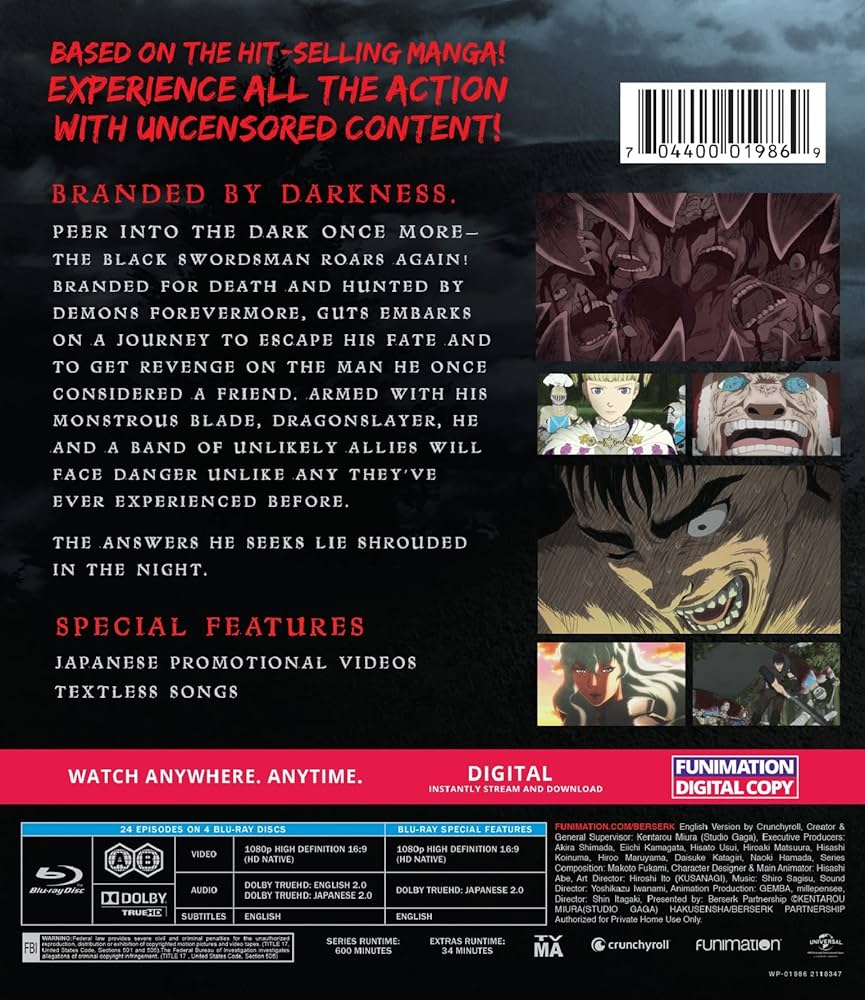 Amazon.co.jp: Berserk: The Complete Series [Blu-ray] : DVD